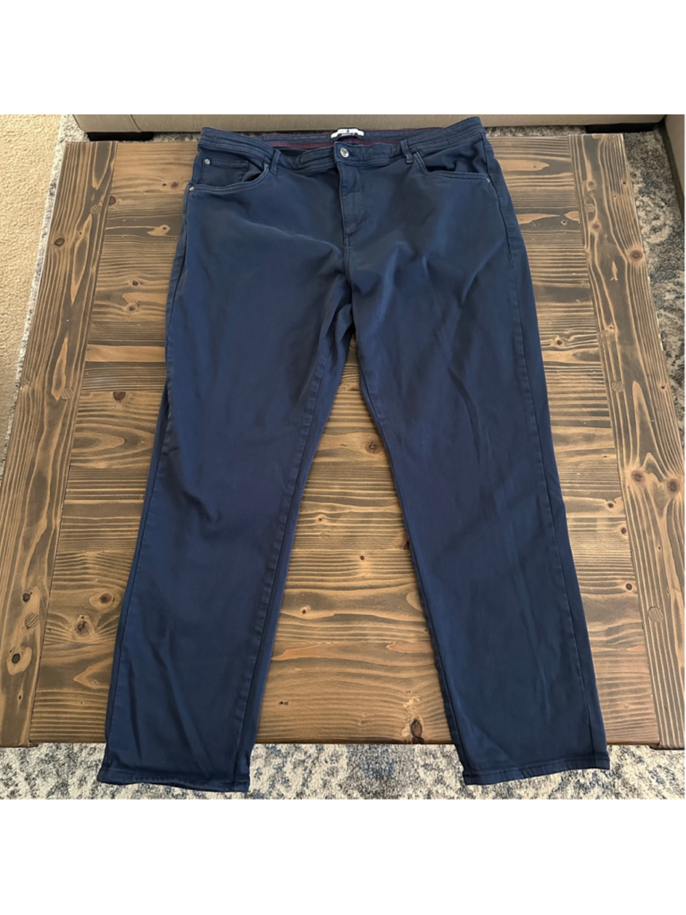 Johnnie-O Men's 40x30 Navy 5 Pocket Chino Pants Blue Cotton Blend